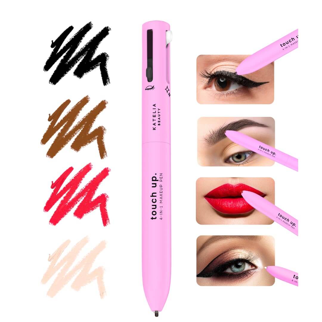 Multi-purpose 4-in-1 makeup pen for concealer, contour, highlighter, and anti-dark circle. Beautycom.