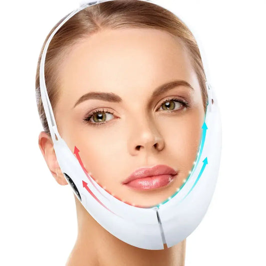 Face lifting belt for tighter, toned skin with advanced technology. Beautycom.  