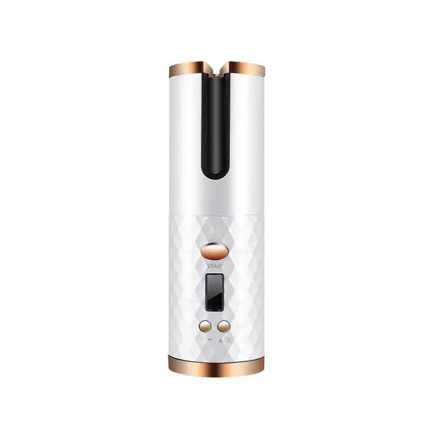 Portable and convenient cordless curling iron for smooth curls. Beautycom.  