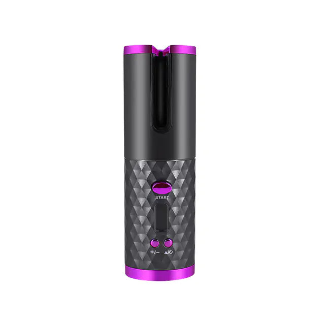 Effortless curls with the cordless rotating curling iron. Beautycom.