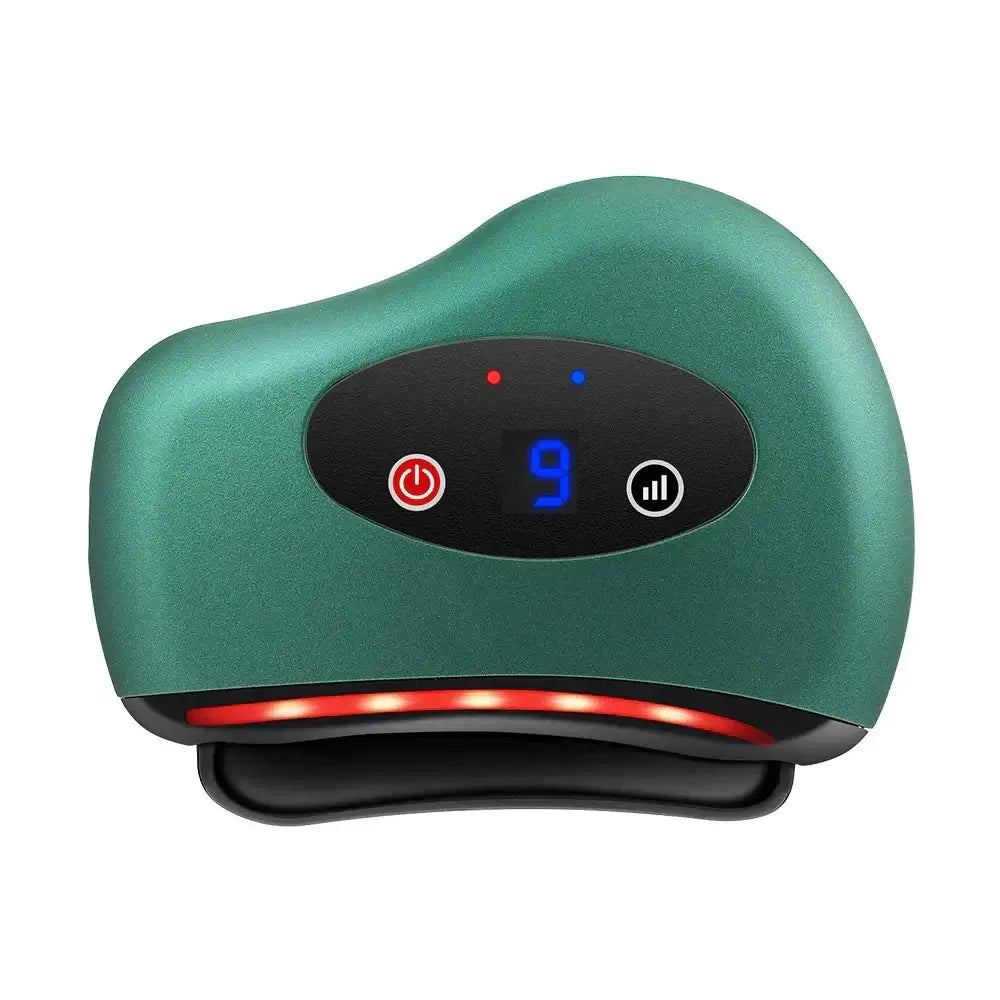 Electric Gua Sha massager to enhance your skincare routine with technology. Beautycom.