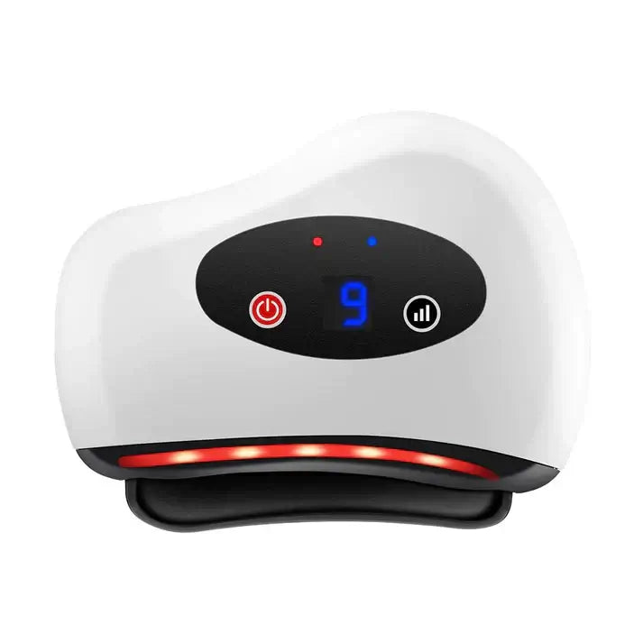 Advanced electric Gua Sha tool for facial relaxation and rejuvenation. Beautycom.  